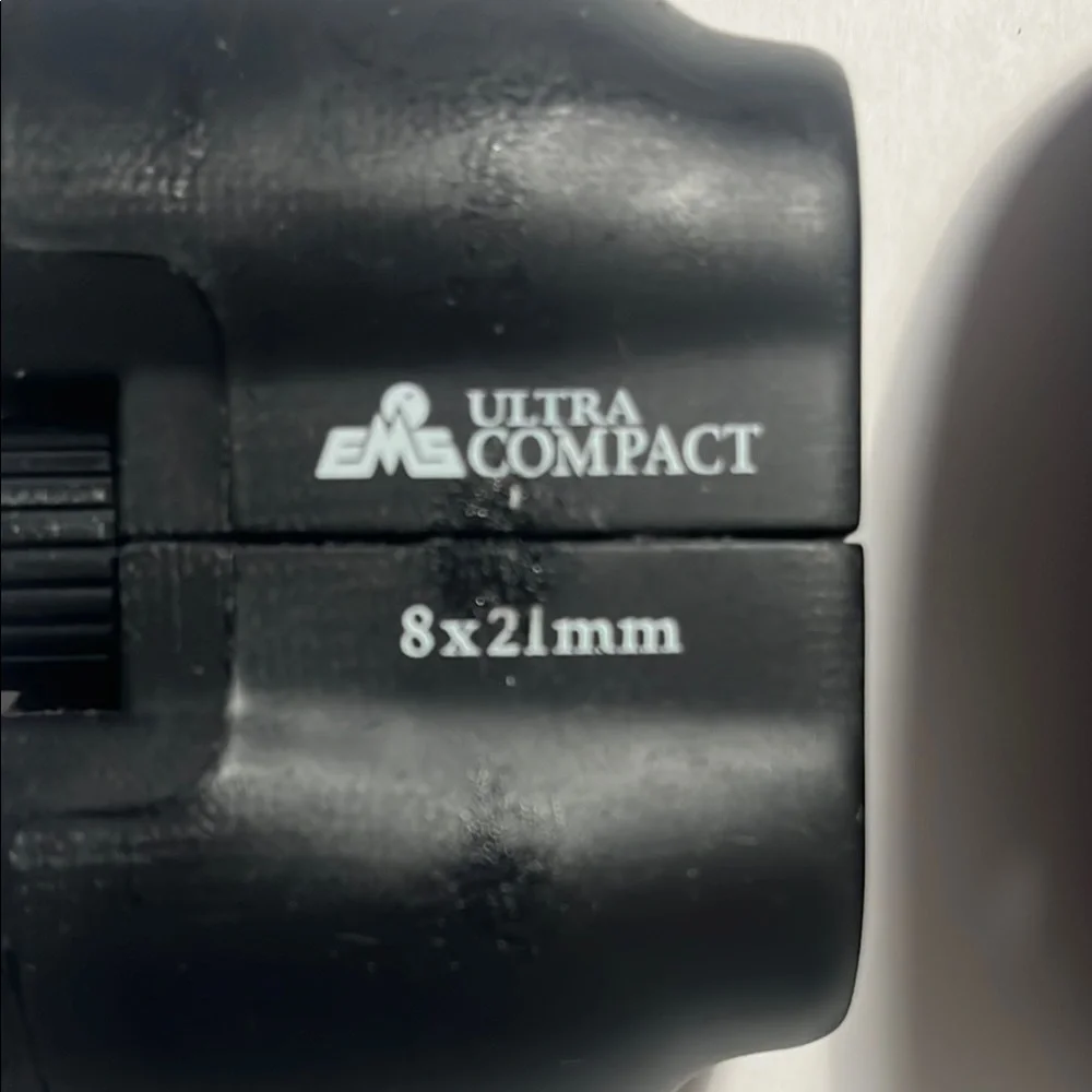 Ultra Compact 4”x3” Kids Black 8x21mm Binoculars with Case